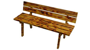 Ławka Ogrodowa 150 Cm Lakierowana Opalna