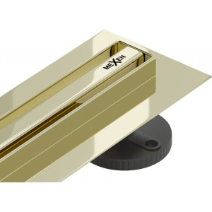 Mexen Flat 360° Slim odpływ liniowy obrotowy 150 cm, złoty - 1541150