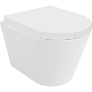 Mexen Rico miska wc Rimless z deską wolnoopadającą twarda, duroplast, biała