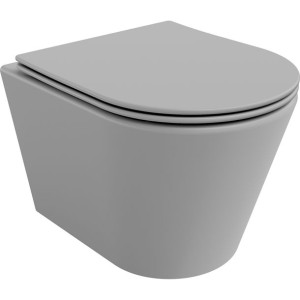 Mexen Rico miska wc Rimless z deską wolnoopadającą slim, duroplast, szara j