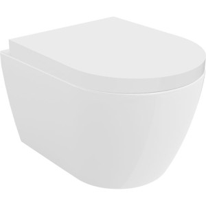 Mexen Carmen miska wc Rimless z deską wolnoopadającą twarda, duroplast, bia