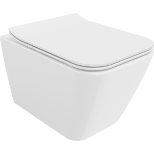 Mexen Cube miska wc Rimless z deską wolnoopadającą slim, duroplast, biała -
