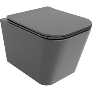 Mexen Teo miska wc Rimless z deską wolnoopadającą slim, duroplast, szara