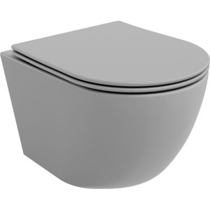 Mexen Lena miska wc Rimless z deską wolnoopadającą slim, duroplast, szara