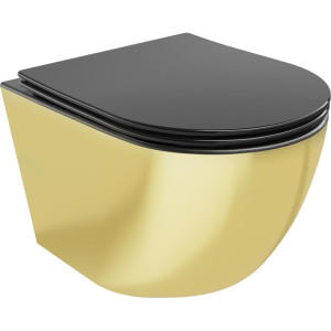 Mexen Lena miska wc Rimless z deską wolnoopadającą slim, duroplast, czarna