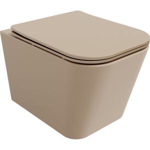 Mexen Teo miska wc Rimless z deską wolnoopadającą slim, cappuccino mat