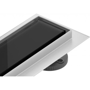 Mexen Flat 360° MGB odpływ liniowy obrotowy 50 cm czarne szkło - 1026050-40