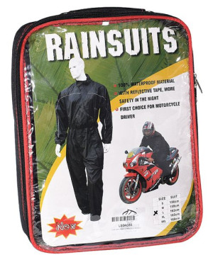 Kombinezon motocyklowy przeciwdeszczowy Leoshi Rainsuits L czarno-szary