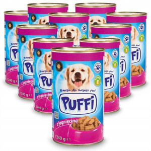 Karma Mokra Dla Psa Puffi Jagnięcina 10x1240g