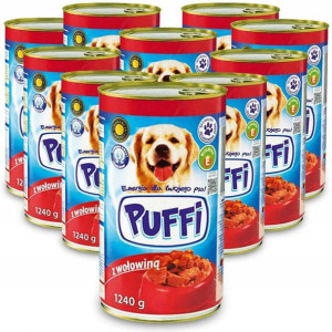 Karma Mokra Dla Psa Puffi Z Wołowiną 10 X 1240 G