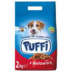 Karma Z Wołowiną Dla Psów Dorosłych Puffi 2 Kg