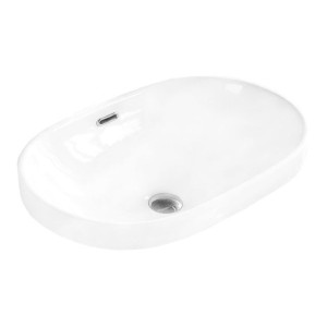 Mexen Viki umywalka wpuszczana w blat 61 x 40 cm biała - 25356100