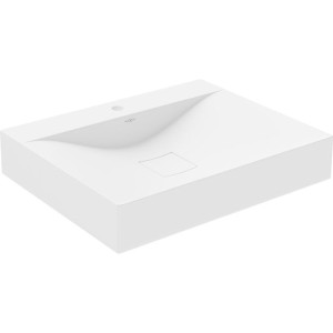 Mexen Poli umywalka nablatowa z konglomeratu 60 x 48 cm, biała - 23026001