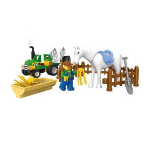 Klocki Myfarm Traktor Koń Farma Ciągnik Rolnik 62 El
