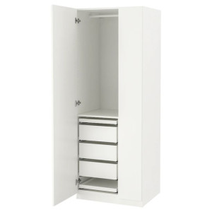 IKEA PAX/FORSAND Kombinacja szafy biały 75x60x201 cm