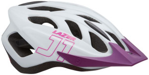 Kask rowerowy dziecięcy Lazer J1 (52-56cm) biało-różowy