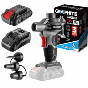 Pompka Kompresor Akumulator 2AH Ładowarka GRAPHITE