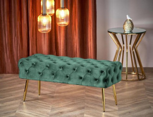 Elegancka ławka tapicerowana pufa glamour