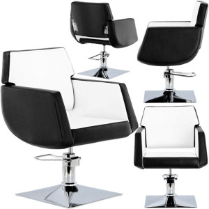Fotel Fryzjerski Barberski Hydrauliczny Chrom