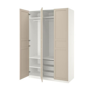 IKEA PAX/FLISBERGET Kombinacja szafy jasnobeżowy 150x60x236 cm