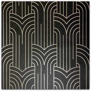 Tapety Tapeta Geometryczna Art Deco Czarna Ugepa