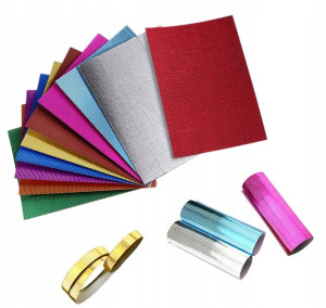 V2 Metaliczny Papier Falisty Tekturka 10 Ark A4