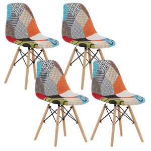 4 krzesła SEUL patchwork wzór 02