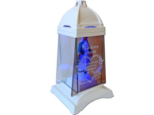 Znicz Lampion Kpl3 Biały+figurka Led