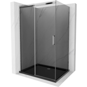 Mexen Omega kabina prysznicowa rozsuwana 100x80 grafit chrom brodzik