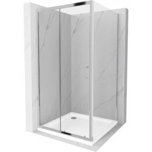 Mexen Apia kabina prysznicowa rozsuwana 90 x 90 transparent chrom brodzik
