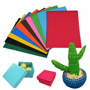 Papier Falisty Tekturka Mix Kolor Tektura 10ark A4