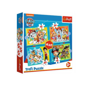 Puzzle 4w1 Psi Patrol Wesoła Ekipa Trefl 71el 3+