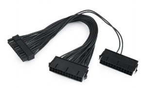 Przedłużacz kabla zasilania 24 pin wewnętrzny + wtyk 24 pin M/F (dual)