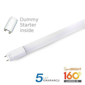 Tuba Świetlówka LED T8 V-TAC 12W 120cm Nano Plastic 160Lm/W VT-1612 4000K 1