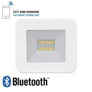Projektor LED V-TAC 20W Bluetooth BIAŁY Ściemnialny RGB/CW/W/DW IP65 VT-502