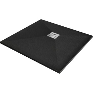 Mexen Stone+ brodzik kompozytowy kwadratowy 70 x 70 cm, czarny - 44707070