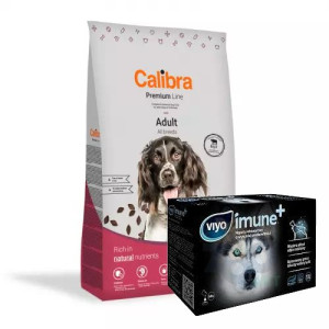 Calibra Dog Premium Line Adult Beef 12 kg + napój probiotyczny dla psa 14 x