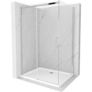 Mexen Omega kabina prysznicowa rozsuwana 130x80 transparent chrom brodzik