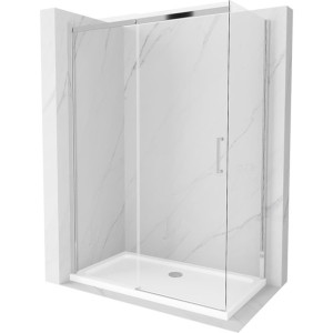 Mexen Omega kabina prysznicowa rozsuwana 140x80 transparent chrom brodzik