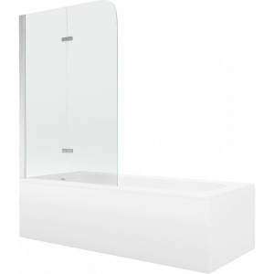 Mexen Vega wanna prostokątna 150x70 cm z obudową i parawanem, transparent