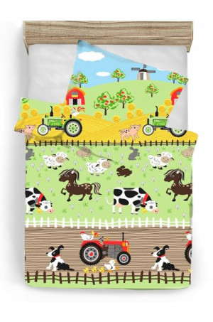 Pościel Dla Chłopca Farma 100x135 + 40x60 Bawełna