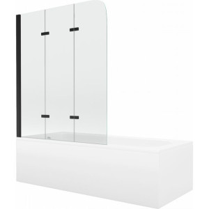 Mexen Vega wanna prostokątna 180x80 cm z obudową i parawanem, transparent