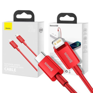 Baseus Superior Series Kabel USB-C Lightning PowerDelivery 20W 18W Czerwony
