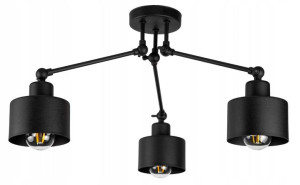 Lampa sufitowa industrialna regulowane ramiona 3xE27