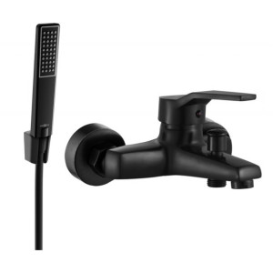 Mexen Caro R72 bateria wannowa z zestawem prysznicowym, czarna