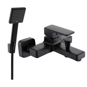 Mexen Cetus R45 bateria wannowa z zestawem prysznicowym, czarna