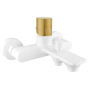 Mexen Royo One bateria wannowa, biała/złota - 72231-25