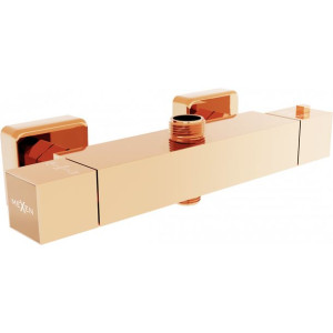 Mexen Cube termostatyczna bateria prysznicowa różowe złoto - 77250-60