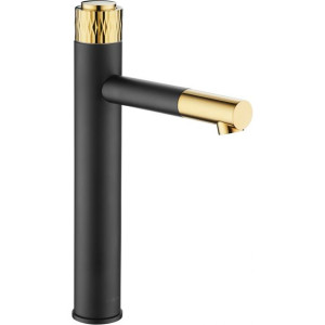 Mexen Diamond bateria umywalkowa wysoka czarna/złota - 71510-75