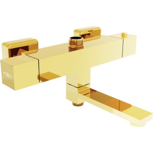 Mexen Cube termostatyczna bateria wannowo-prysznicowa złota - 77910-50